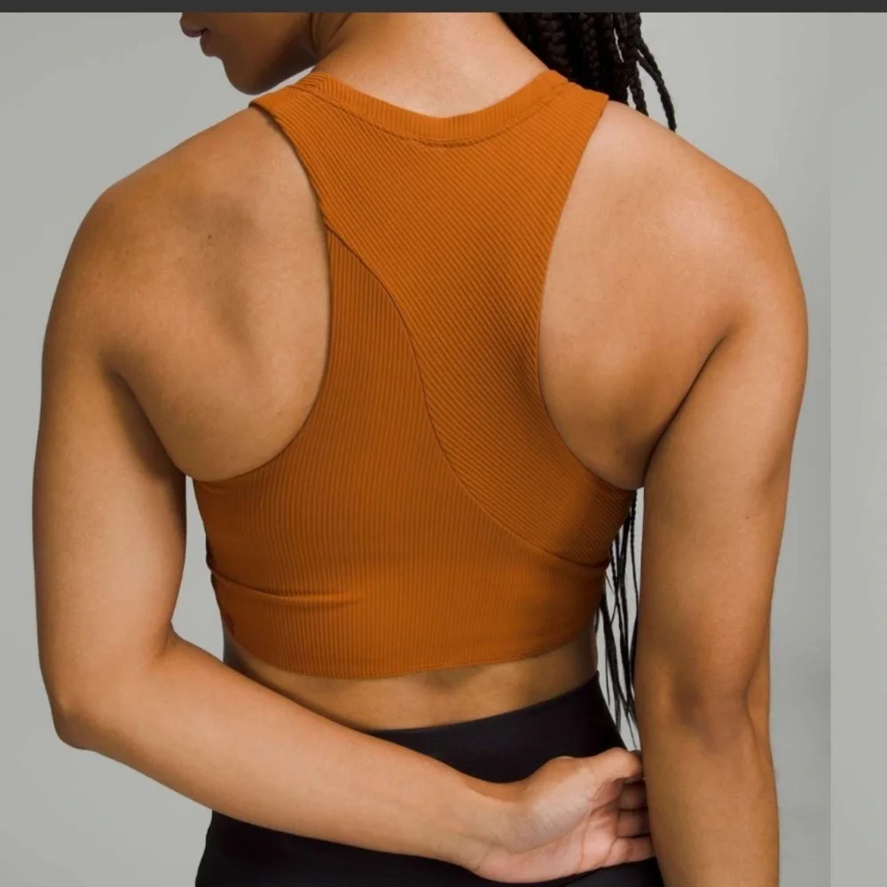 Lululemon Athletica Ribbed Longline Bra in Butternut Brown